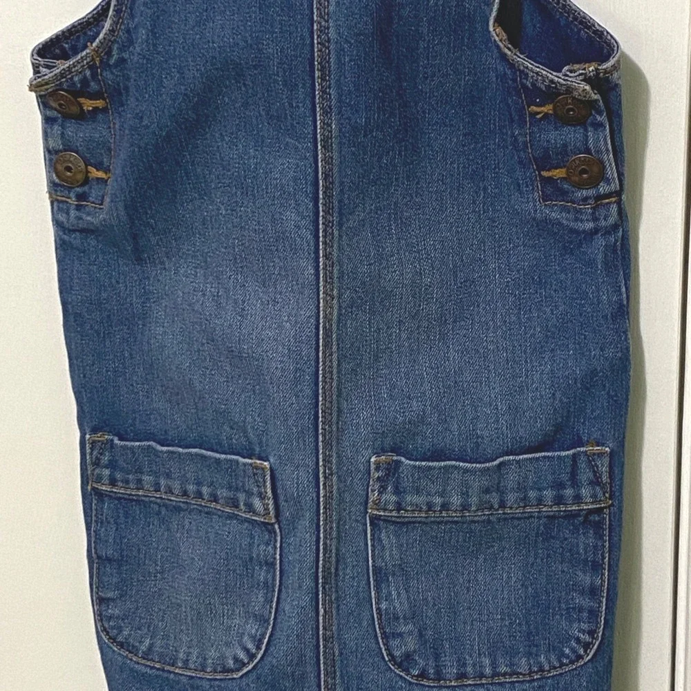 OshKosh B'Gosh 6 Denim Jumper Dress Blue Farm Core Granola Nature Play Clothes